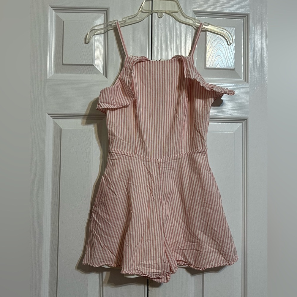 Copper Key Pink Striped Romper